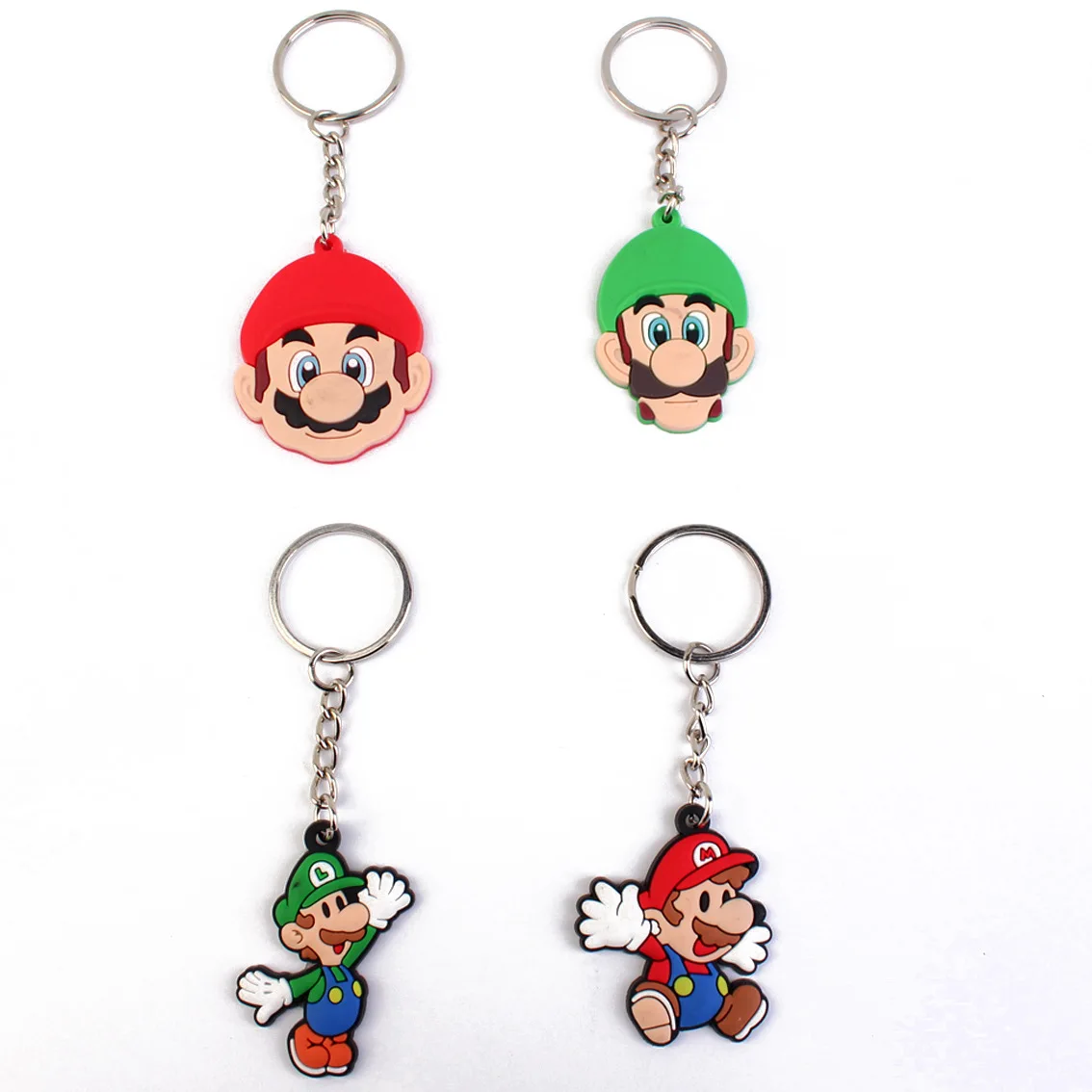 Super Mario Bros Keychain High Quality PVC Cartoon Anime Bag Pendant Decoration Doll Keychain Kids Women Men Birthday X-mas Gift