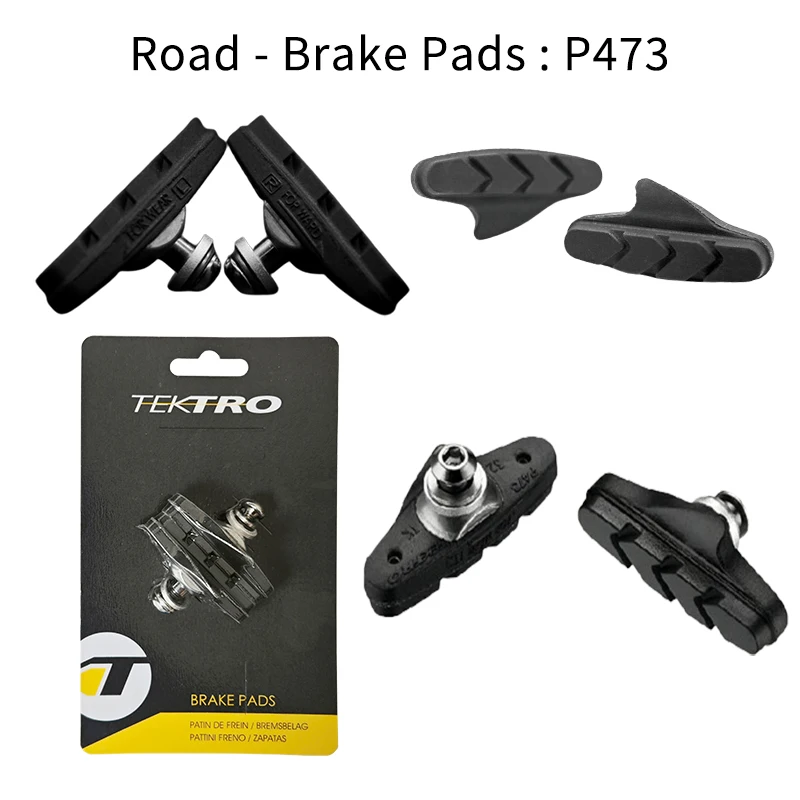 TEKTRO 836.12 P473 P477 Bicycle Brake Pads MTB Road Bicycle Brake Aluminum Wheel Brake Pads Used for Caliper Brakes