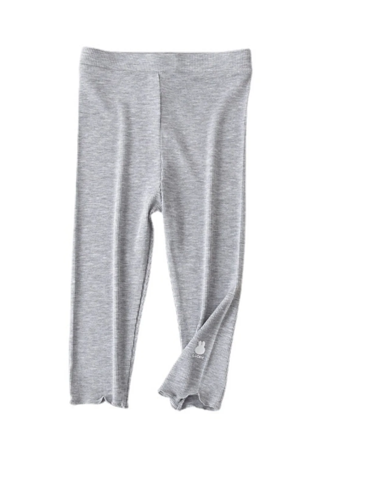 女の子用サマーシンカートゥーン柄ベースレイヤーパンツ2024新作モダールカジュアルパンツサマーファッション七分丈パンツ万能ボトムス