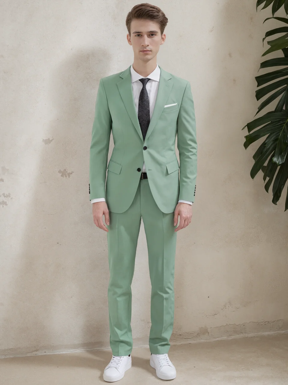 

Men's 2 Piece Suit Slim Fit Suits for Men Two Button Blazer Formal Business Jacket Suit for Wedding Prom Dinner