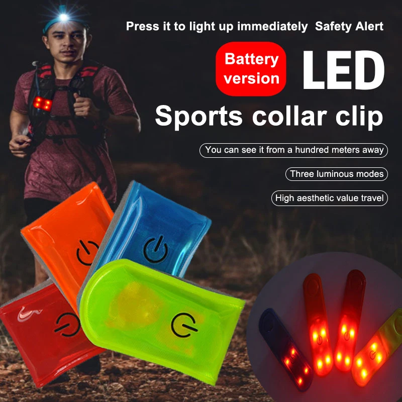 Magnetic Clip Lamp Hands-Free LED Flashlight Safety Night Light For Nursing Walking Running Emergency Reflective Light Strip