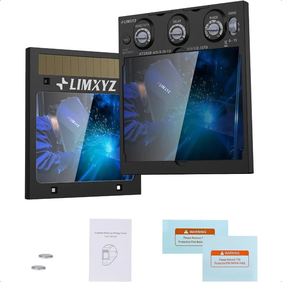 

Auto Darkening Welding Lens True Color 5.24x4.49 with 4 Arc Sensors Adjustable Shade 4 913 for Welding Helmets Hoods Automatic