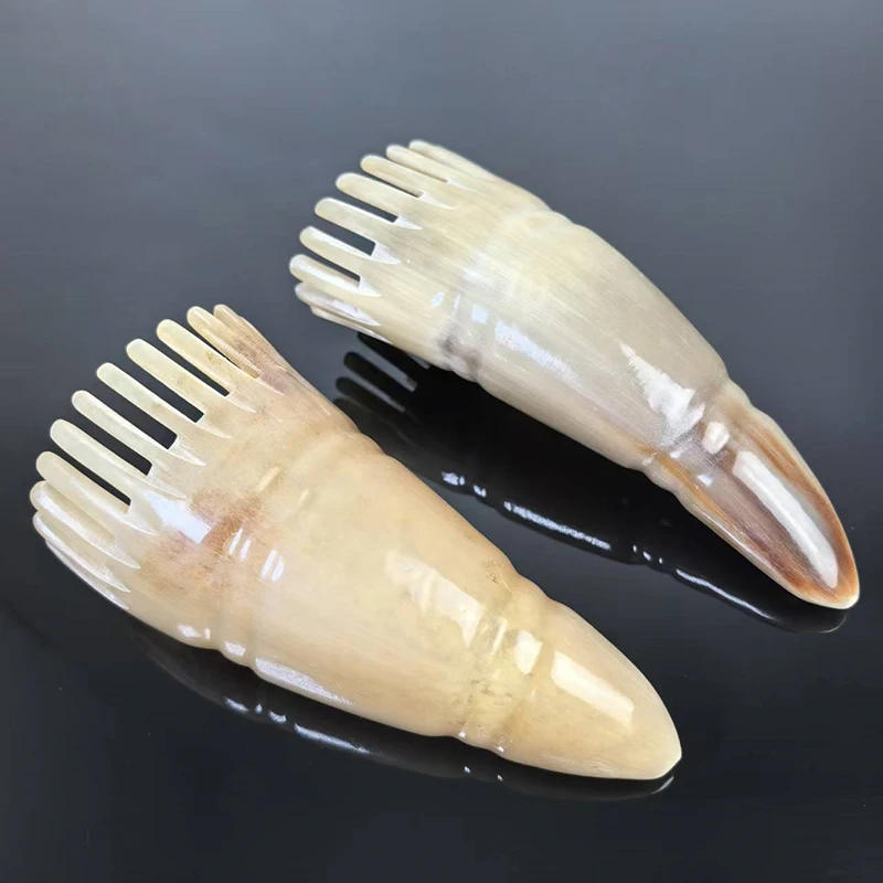 

Wide Tooth Massage Comb Scalp Brush Horn Combs Gua Soother Ergonomic Handle Detangle Hair Dandruff Removal Massager For Home