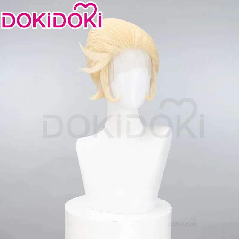 Bear's Den IN STOCK Front Lace Wig Anime Cosplay DokiDoki Men Short Blond Hair 28cm Lucifer Morningstar Cospla New 2025