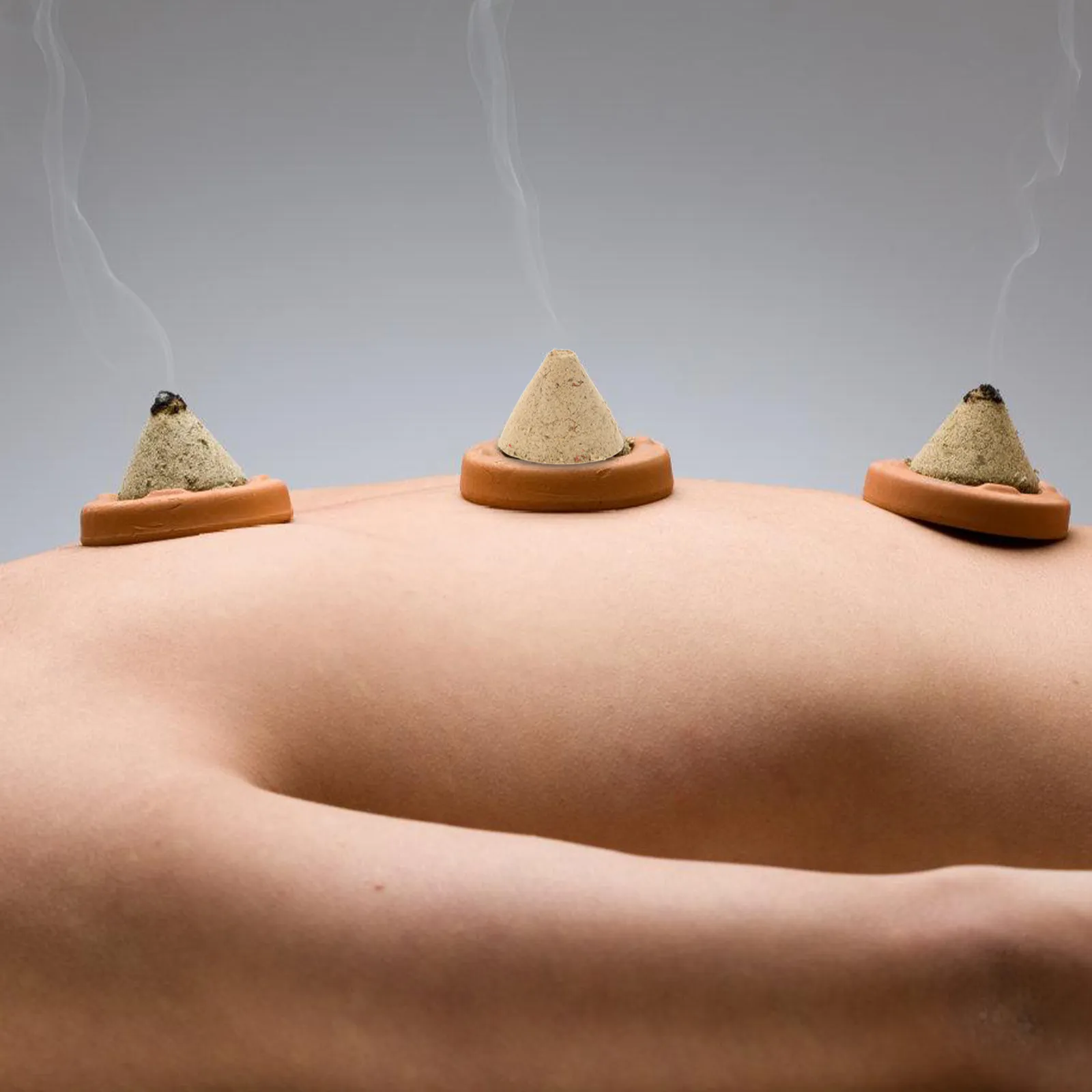 

20Pcs Red Flower Moxa Cones Traditional Chinese Moxibustion Sticks for Ginger Garlic Object Separated Therapy Portable Home