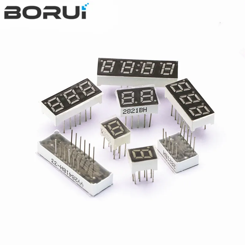 Tube Numérique à Affichage LED, 7 Segments, 0.28 Pouces, Rouge, 1 Bit, 2 Bits, 3 Bits, 4 Bits, Cathode Commune, Anode Led, 7 Segments, 5 Pièces