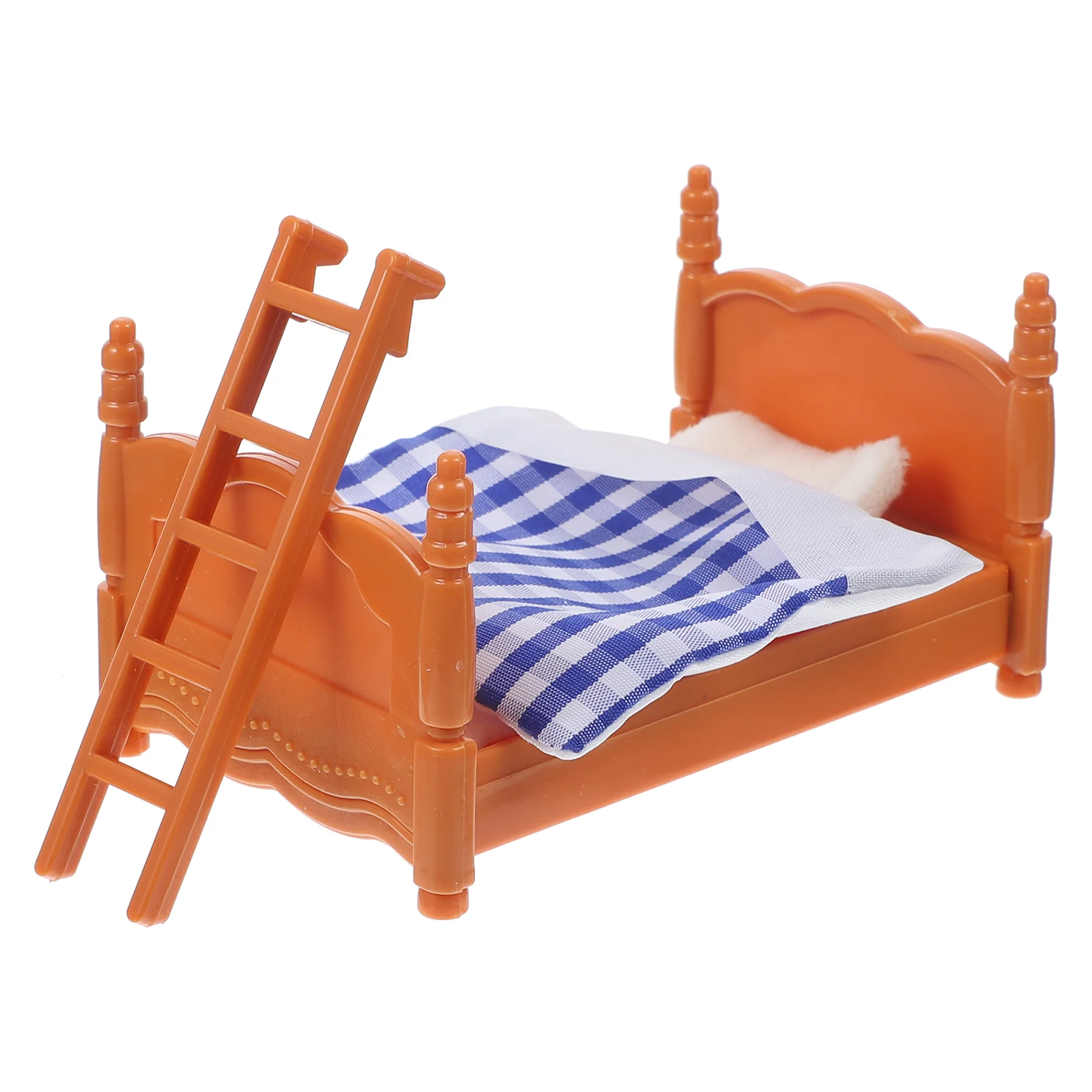 Boekenplank Decoratie Bed Model Thuis Mini Meubelmodellen Huishoudelijk Poppenhuis Baby Blauwe Doek