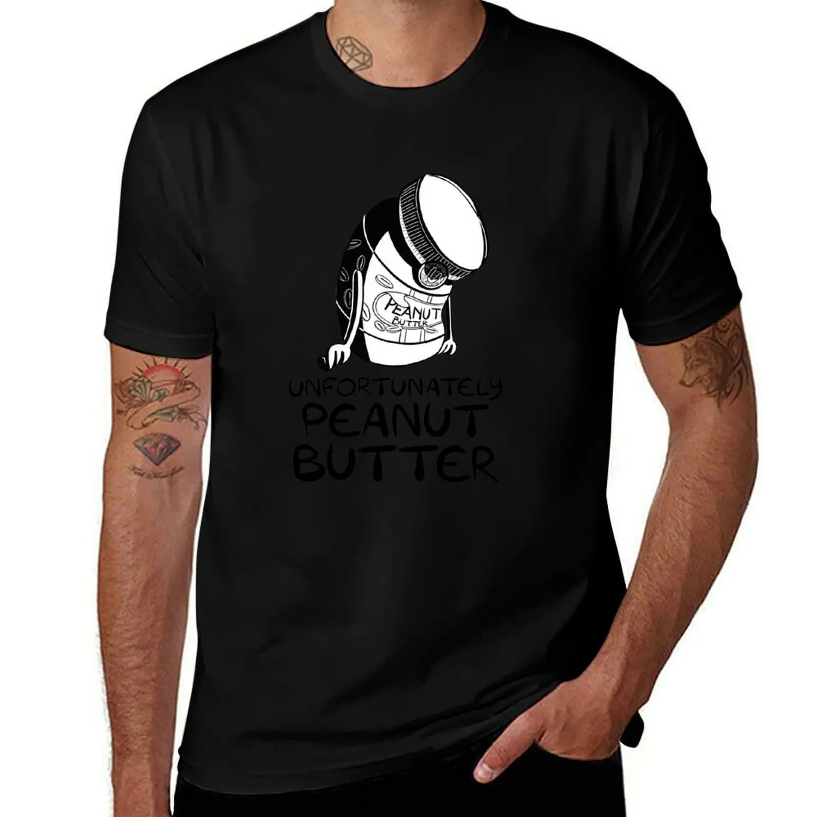 Unfortunately peanut butter - Helaas pindakaas T-Shirt Non-Shrink Basic Cotton T-Shirt