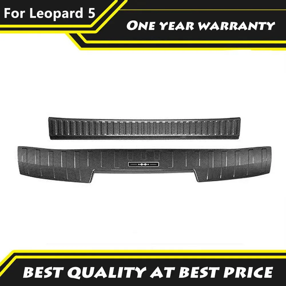 

Fit For BYD Formula Leopard 5 2024 2025 Rear Guard Panel Threshold Strip Trunk Welcome Pedal Protection Sticker Carbon Fiber