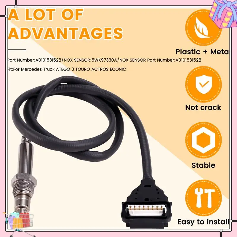 

A77T-5WK97330A Nitrogen Oxygen Sensor Probe For Mercedes Benz Truck Atego 3 Touro Actros Econic A0101531528