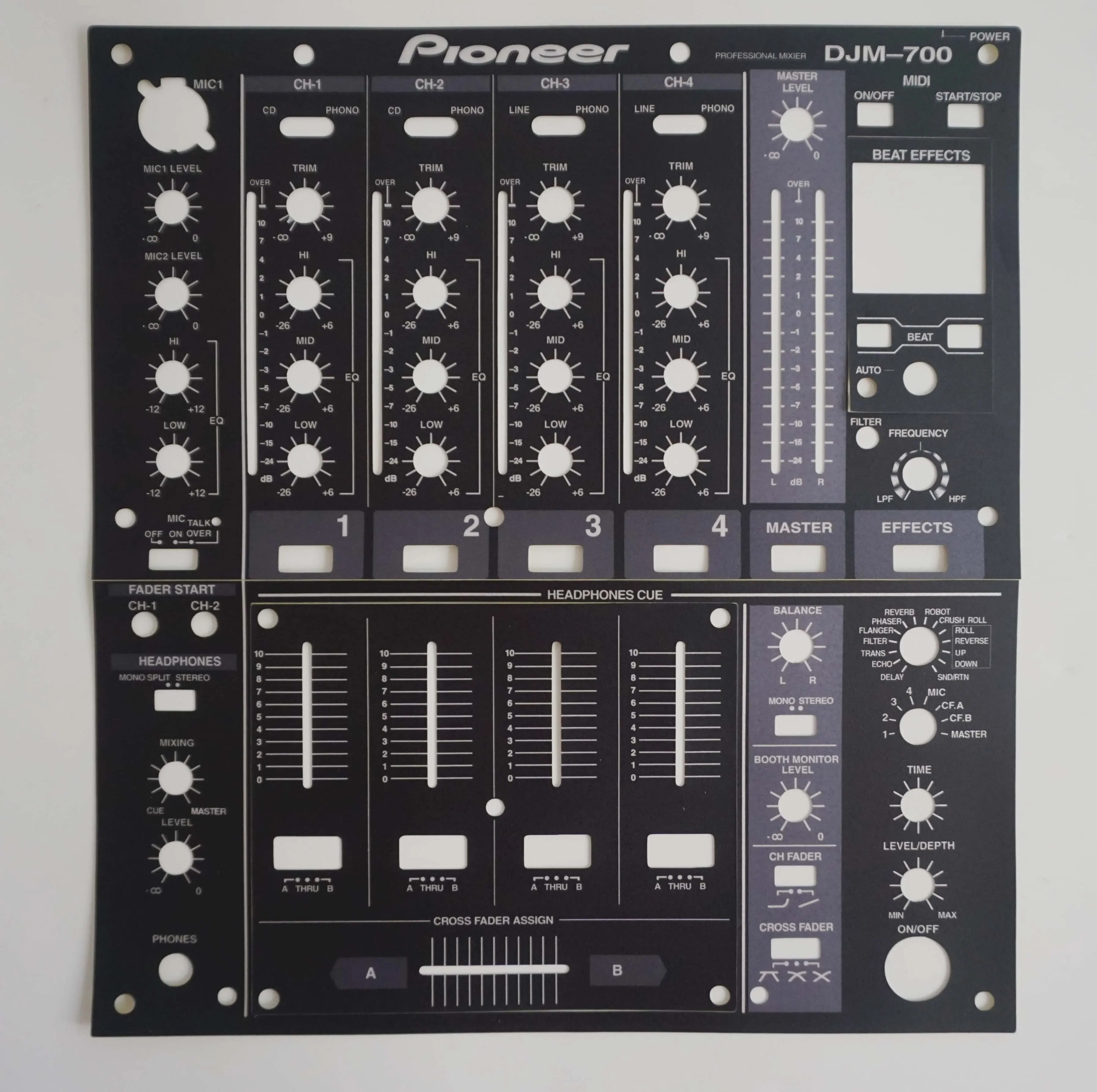 Pioneer Djm-700 Mixer Panel Protective Film, (Self Adhesive Film, Not A Device)