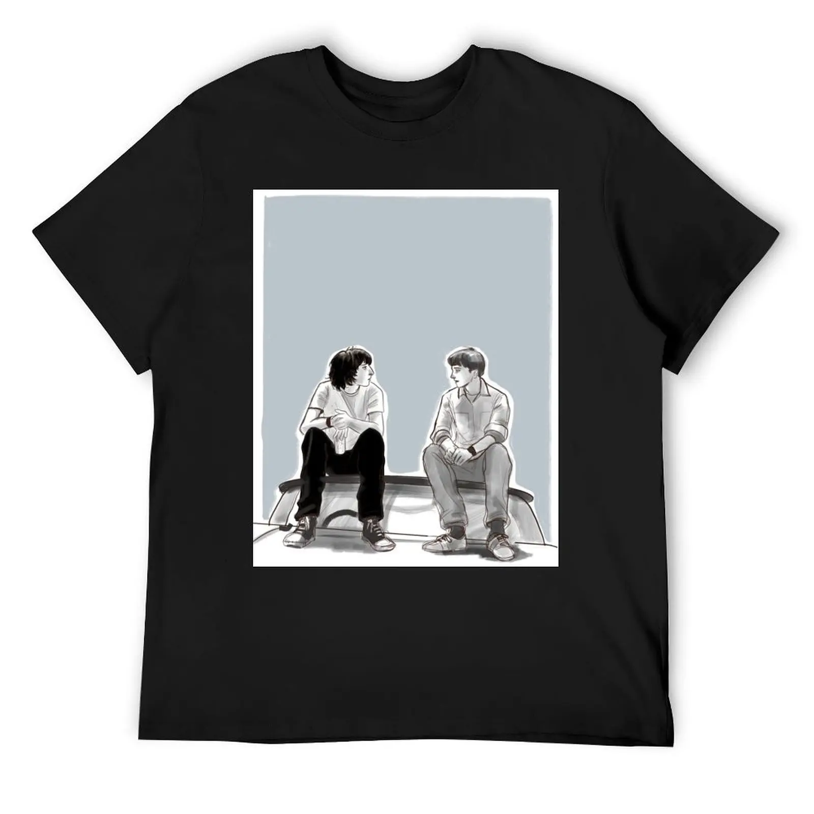 Byler heart to heart moment T-Shirt customs design your own shirts graphic tee graphic t shirts blue archive vintage t shirt men