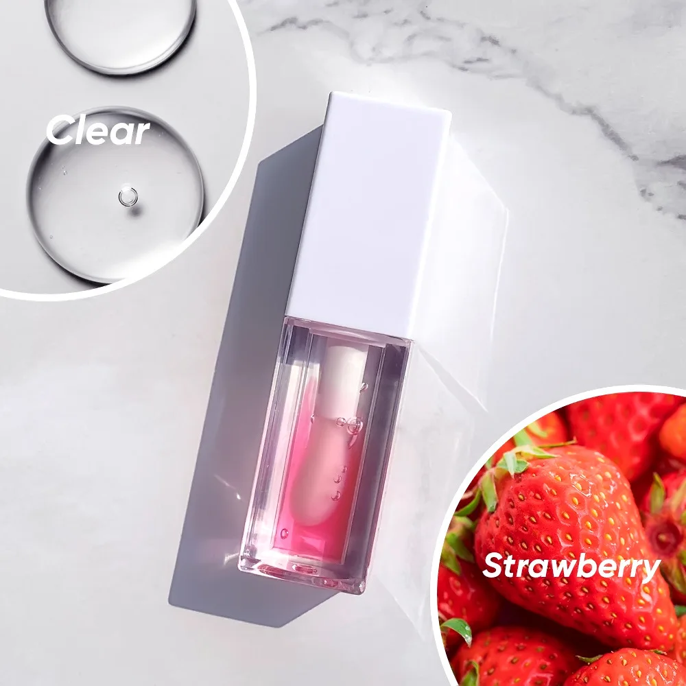 Double Lip Plumper Oil Fruit Favor Duo Color Logo personalizzato Vegan Private Label labbra trucco vitamina idratante idratante