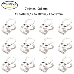 20-50PC 304 Stainless Steel Ball Chain Connectors Pull Loop Double Ring Style Link Loop Connection for Craft and Jewelry Making
