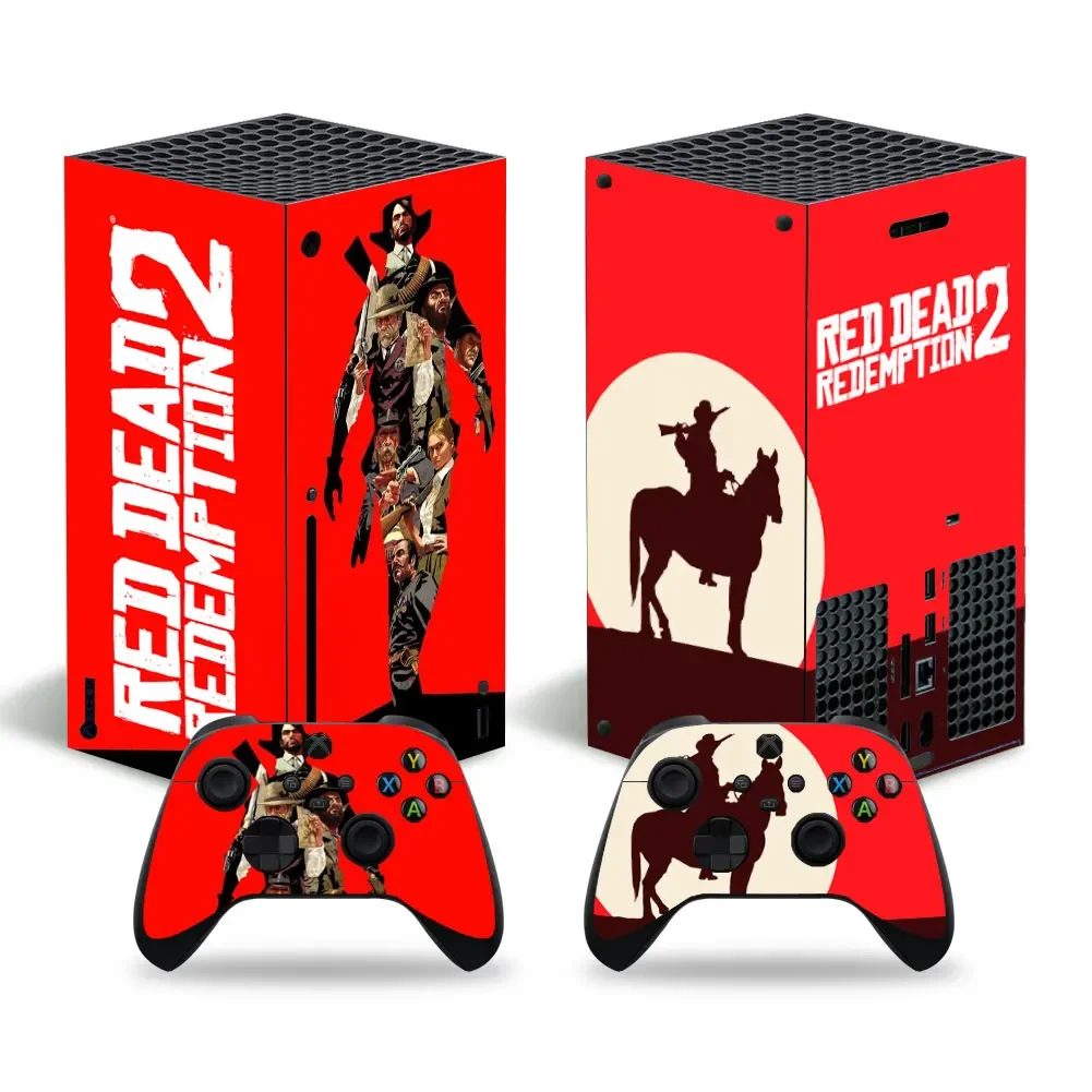 Red dead redemption 2 Skin Sticker Decal Cover for Xbox Series X Console and 2 Controllers Xbox Series X Skin Sticker Vinyl