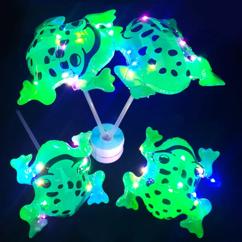 

Children's Inflatable Toys Cartoon Cute Frog Balloon Light-emitting Bouncy Frog Children's Party Gifts Outdoor Toys