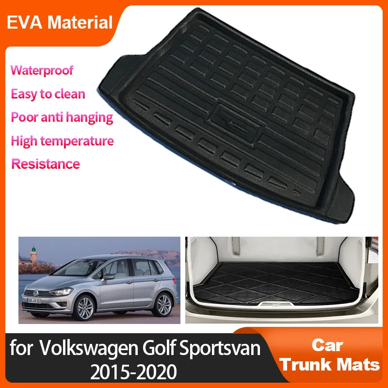 

Car Trunk Mats For Volkswagen VW Golf Sportsvan 2015-2020 2019 2016 Auto Rear Cargo Liner Protector Pad Waterproof EVA Material