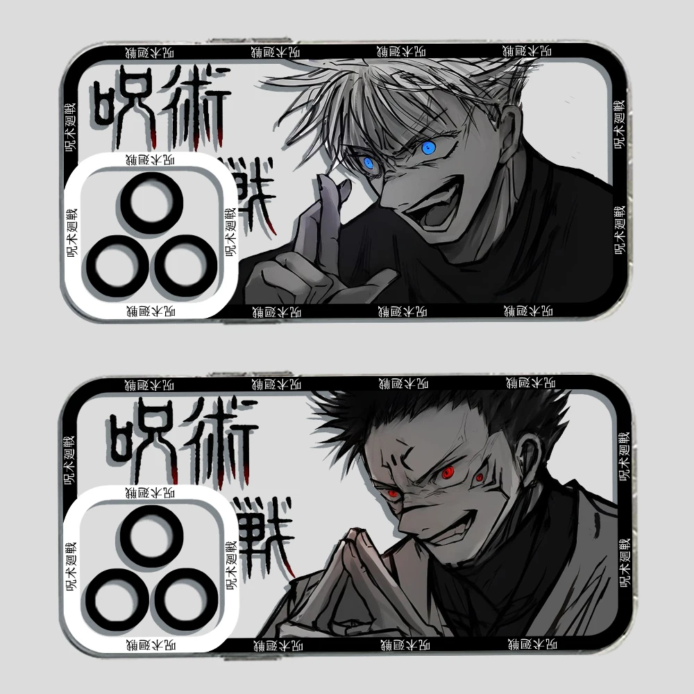 Etui na telefon Cool Jujutsu Kaisen do iPhone\'a 15 14 13 12 11 Mini Pro Max X XR XSMax 6S 6 7 8 Plus SE20 Transparent Cover