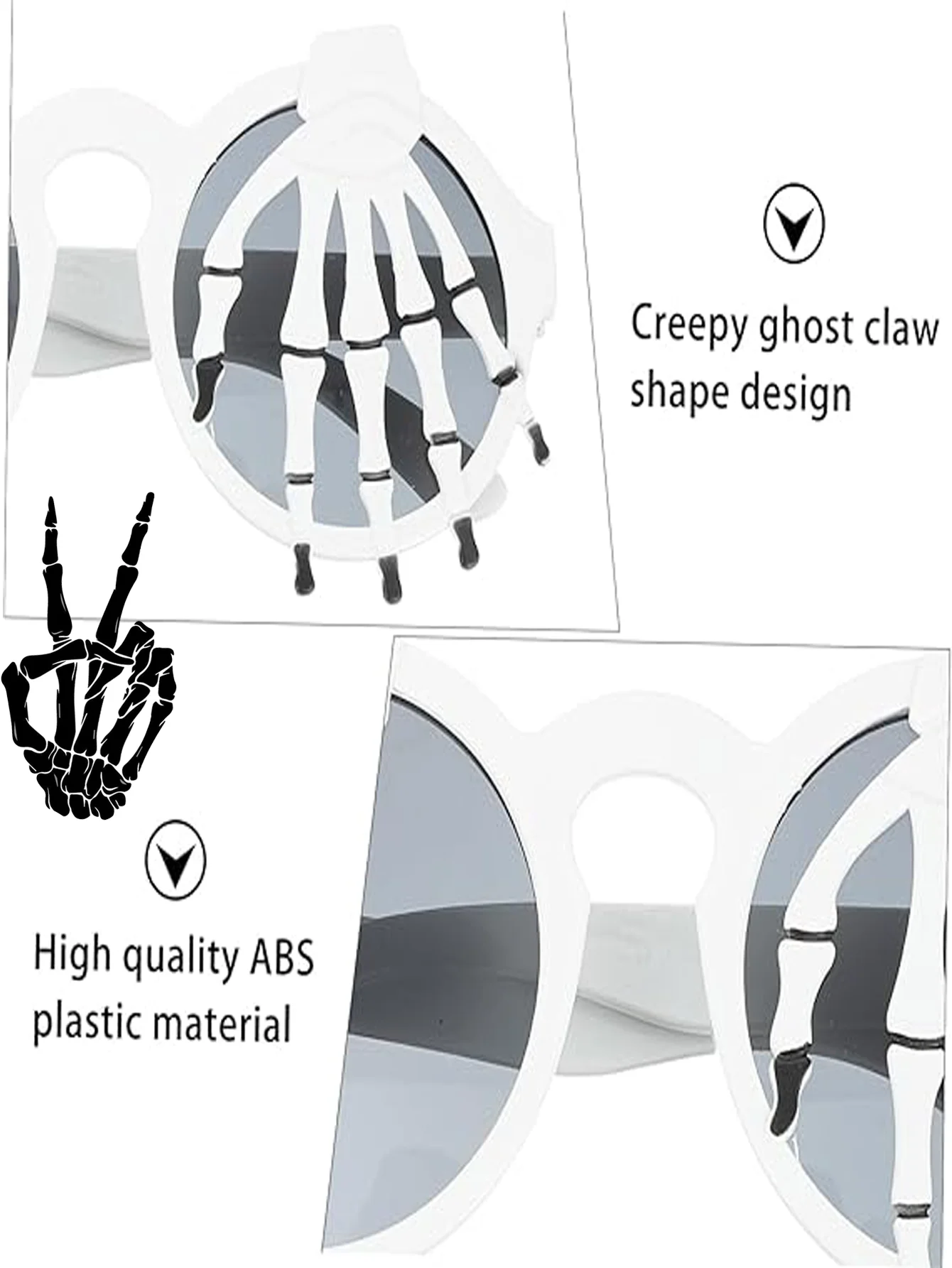 Halloween Mode Brille Neuheit Cosplay Party Requisiten Foto Zubehör Party Gefälligkeiten für Weihnachten Einzigartiges Design Linsen Dekor – Detail 6