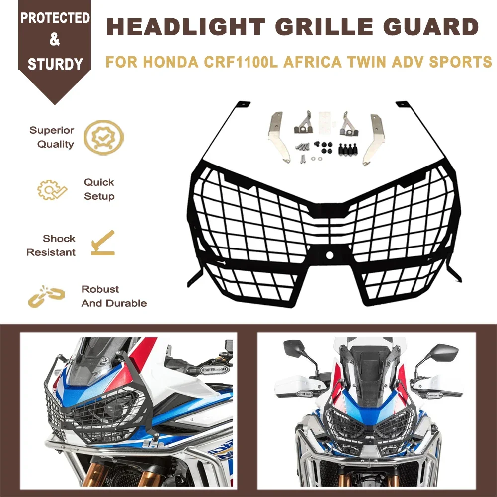 

Motorcycle Accessories Headlight Grille Guard Headlamp Cover Protector For Honda CRF1100L CRF 1100L Africa Twin Adventure Sports