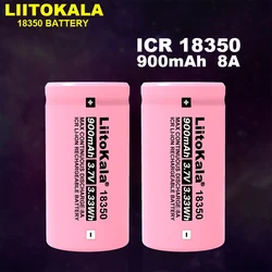 Liitokala New ICR 18350 900mAh power rechargeable lithium battery 3.7V 8A power for electrical tools flashlight