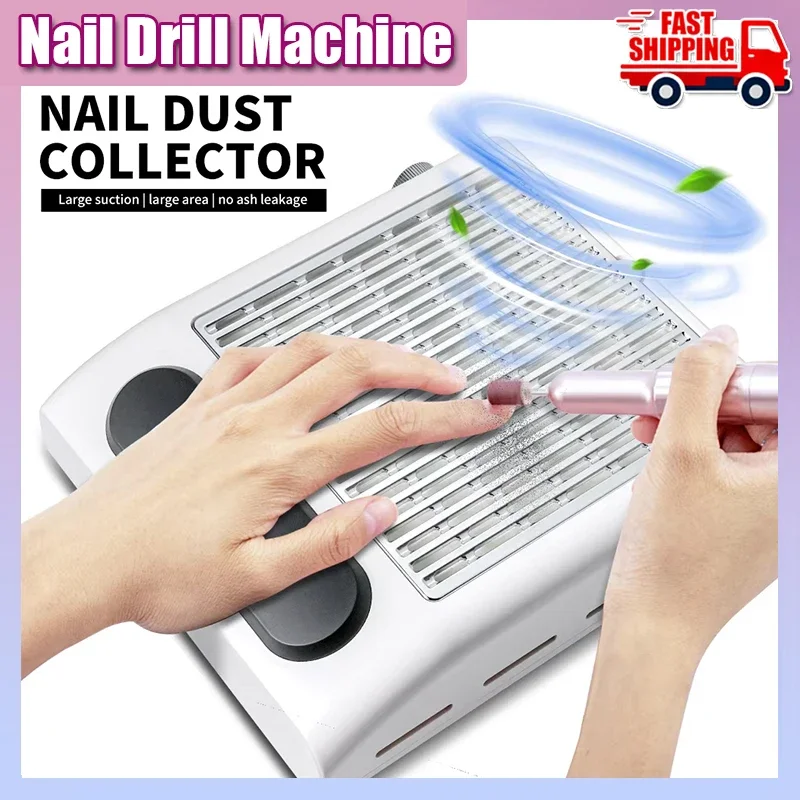 

Powerful Nail Dust Collector Strong Suction Nail Vacuum Cleaner for Nails Acrylic Low Noise Professional Manicure Dust Collector