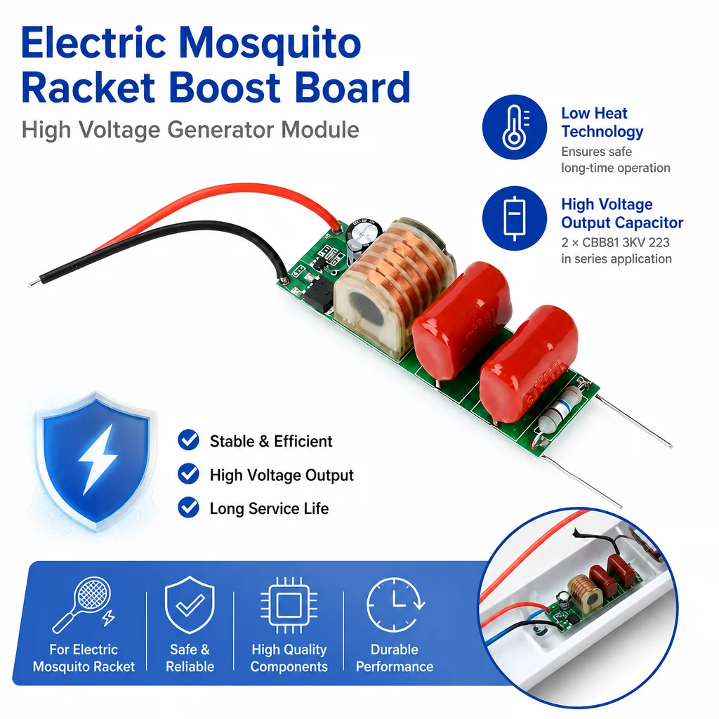 DC 3,7V auf 3KV 5KV Lichtbogen-Pulstransformator 3000V 5000V Hochspannungsgenerator Mückenvernichter DIY-Kit Mini-Boost-Aufwärtswandler – Detail 4