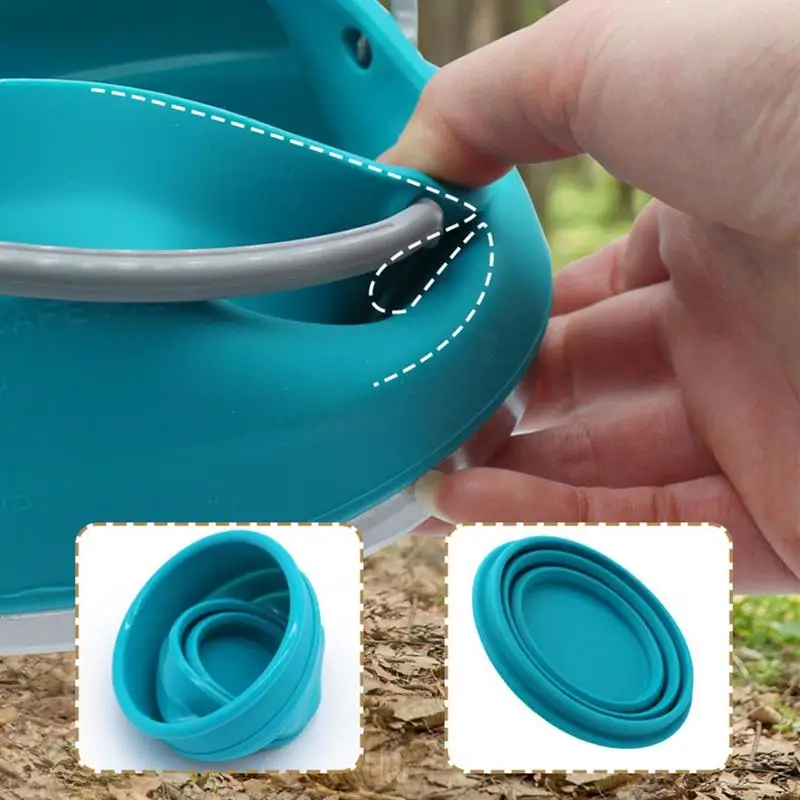 Portable Kettle For Boiling Water Silicone Folding Tea Kettle For Outside Hot Water Pot Boiling Water Kettle For Fishing Camping