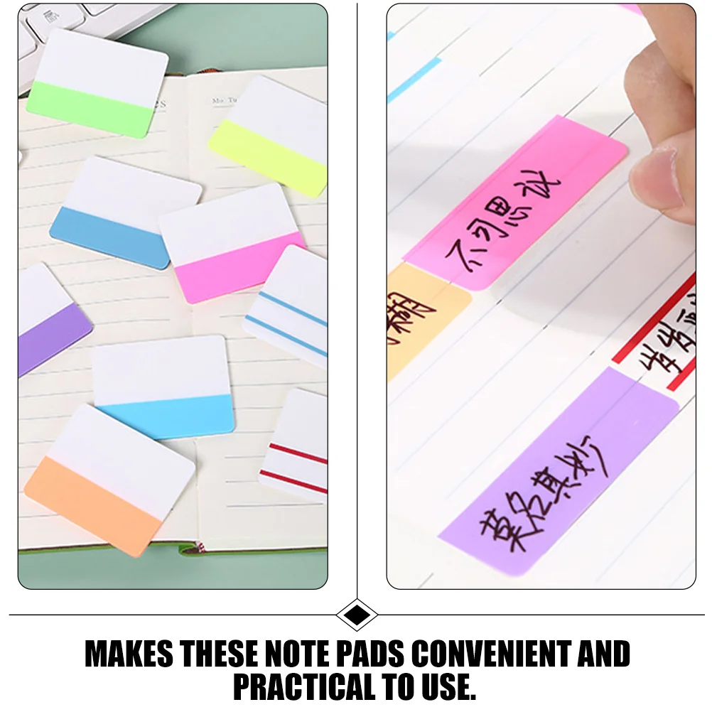

Fluorescent Index Tabs Translucent Small Pocket Notepad Clear Memo Pads Tear-Off For Office School Home Idea