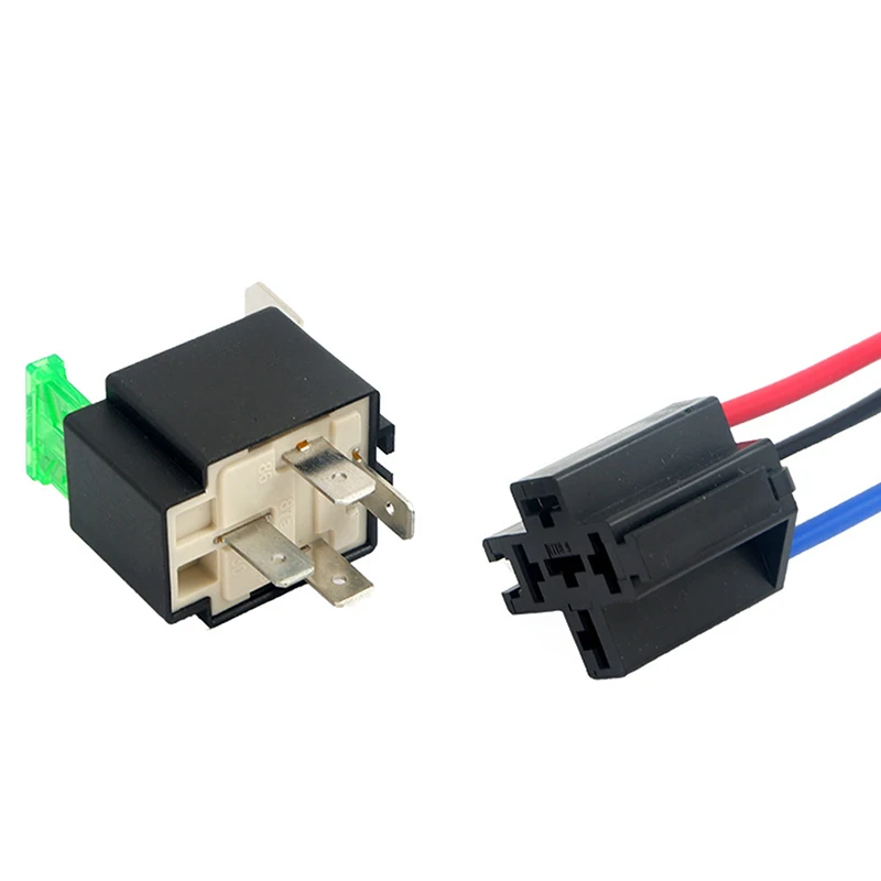 1PC 12V DC 4 Pin Car Automotive Fused Relay 30A Normally Open Relais 30A Fuse with 4pin/5Pin Backrest