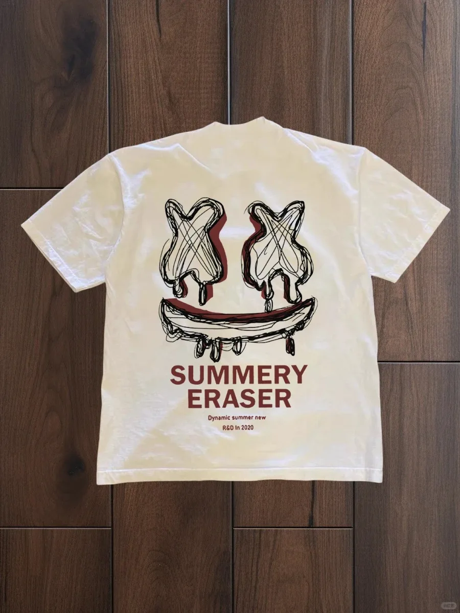 Stile gotico Ruffian Bello abbigliamento di tendenza Must-have T-shirt da donna estiva di grandi dimensioni in cotone organico Manica corta Versatile