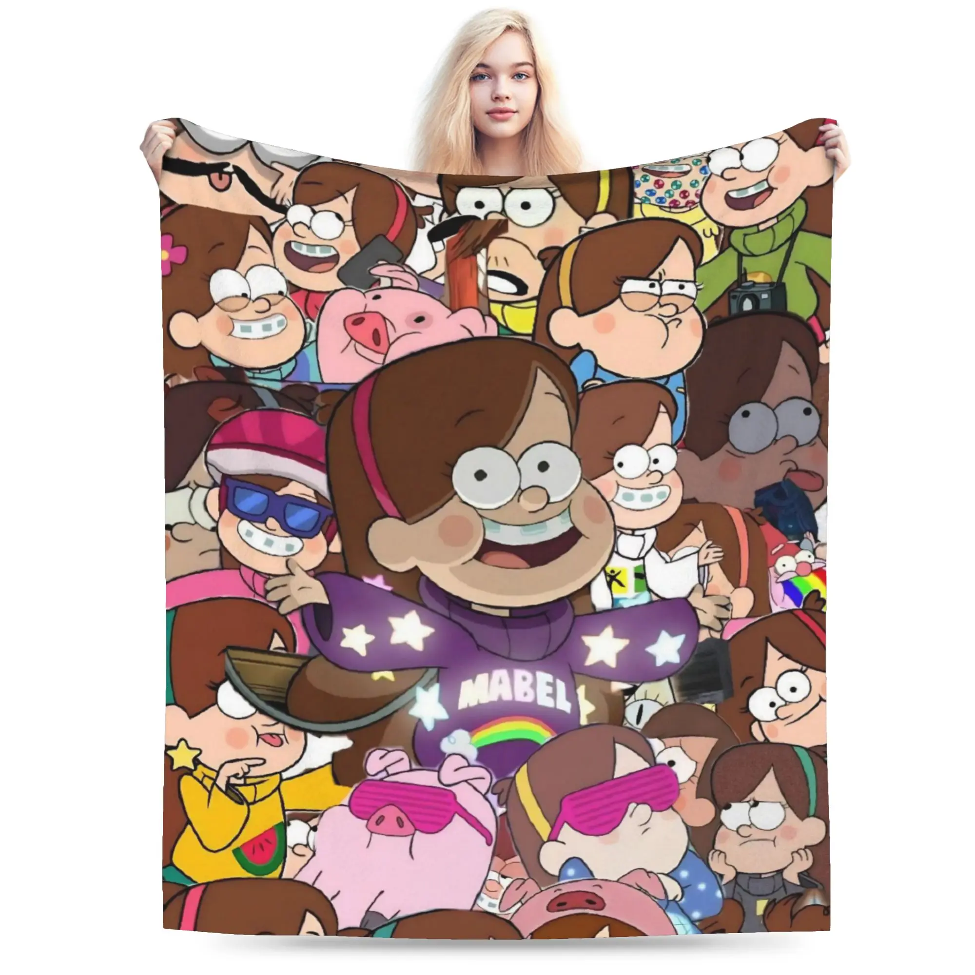 G-Gravity Falls Blanket Super Soft Warm  Throw Blankets for Sofa 50x60 Inch Multi-size Plush Thin Quilt