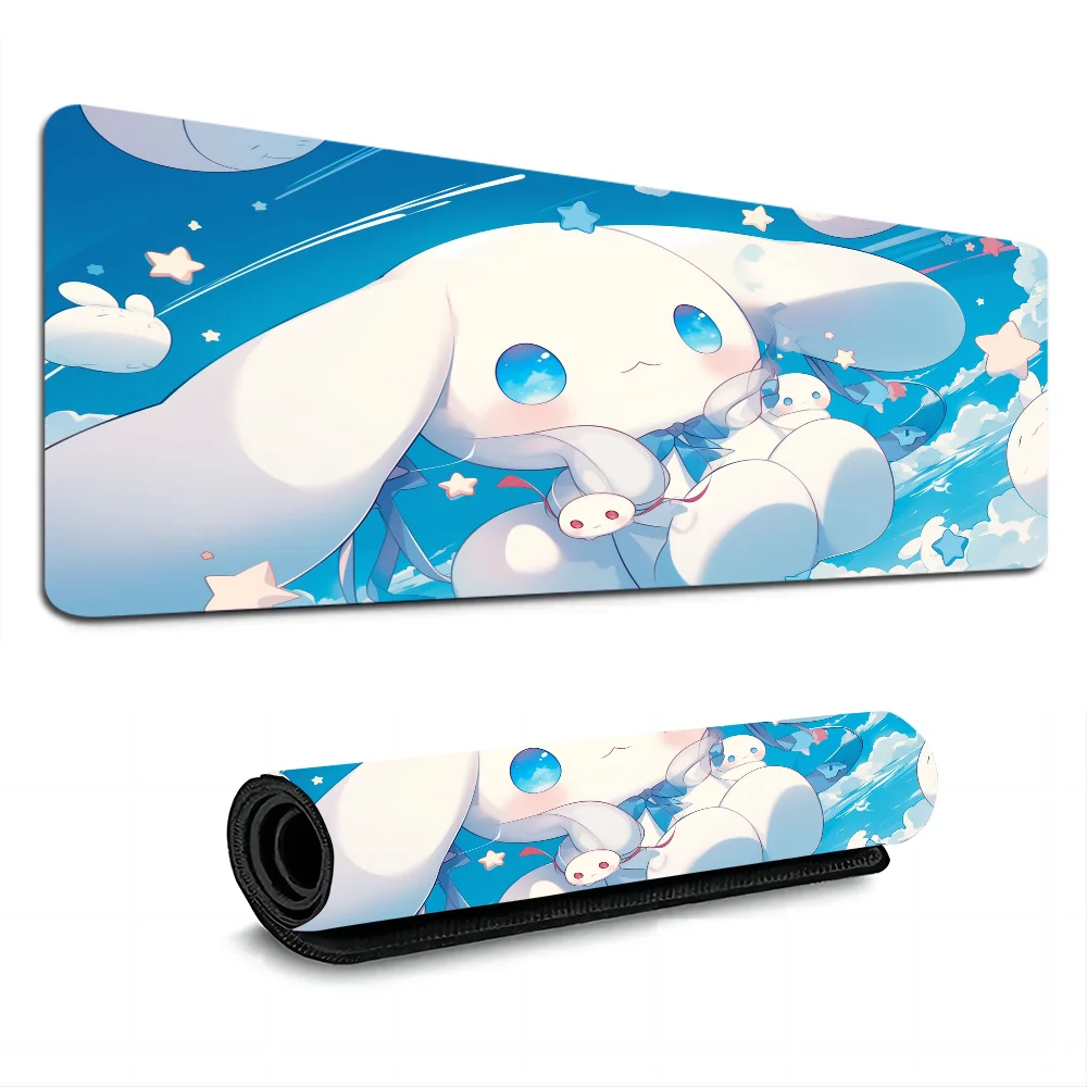 

Sanrio kawaii Cinnamoroll cute Mousepad New Rubber Mouse Durable Desktop Mousepad Size for Game Keyboard Pad for Gamer