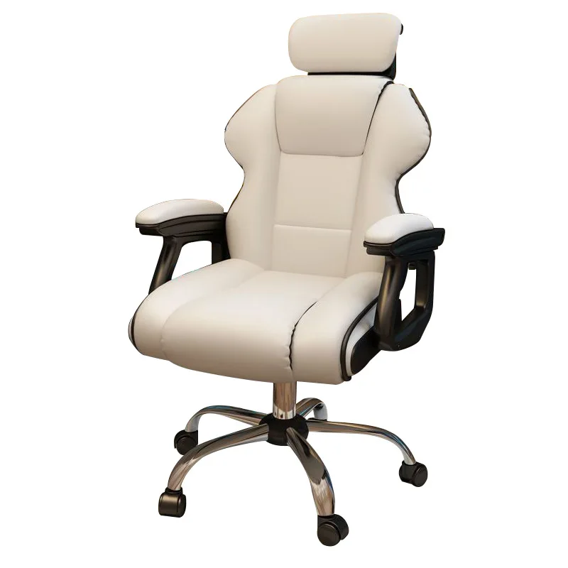 *High Back Reclining Executive PU Leather Gaming Chair Swivel Base Iron Frame Linkage Armrest Chinese Design Revolving Function