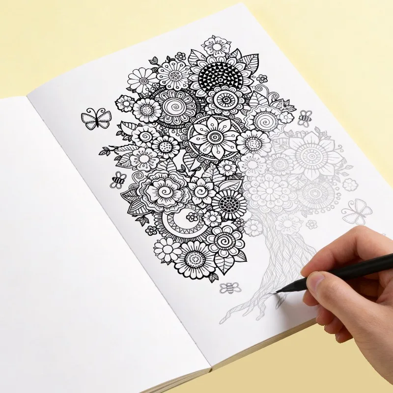 One Line Drawing and Copying Graffiti Drawing Book 22 Different Patterns One Graffiti Line Drawing Coloring Book Excluding Pens image 2