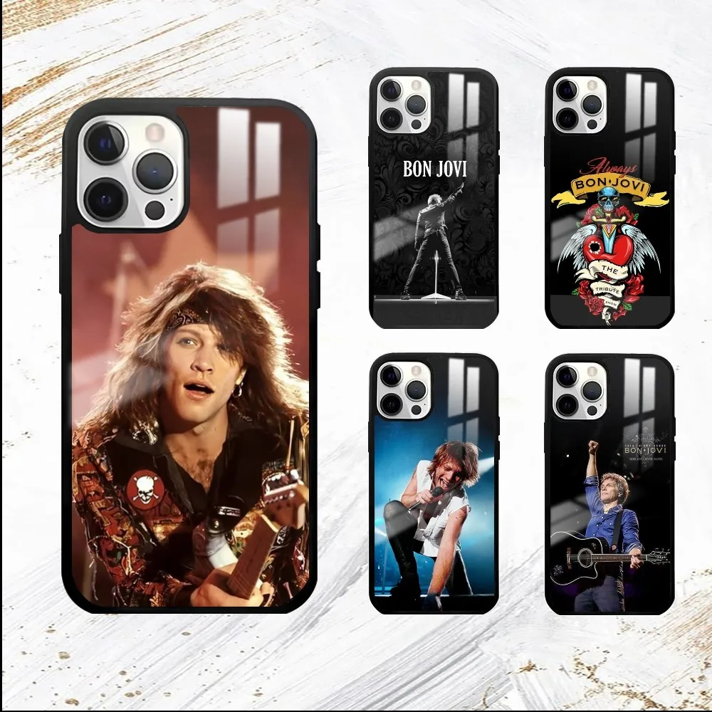 B-Bon J-Jovi Band Phone Case For iPhone 16 15 14 13 12 11 Pro Max Plus Mini PC Fashion mirror phone case