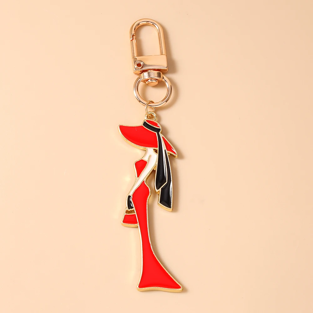 Aihua Modischer Eleganter Damen-Schlüsselanhänger, Emaille-Hut-Taschen-Schlüsselring für Mädchen, Tolles Geschenk, Rucksack-Taschenanhänger, Handgefertigter Schmuck – Detail 10