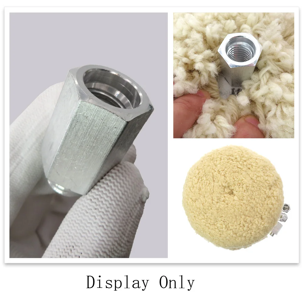 Double Sided Pad Adapter for Car Polishers and Wool Buffing Pad Polishing Waxing, Male and Female Thread (5/8\