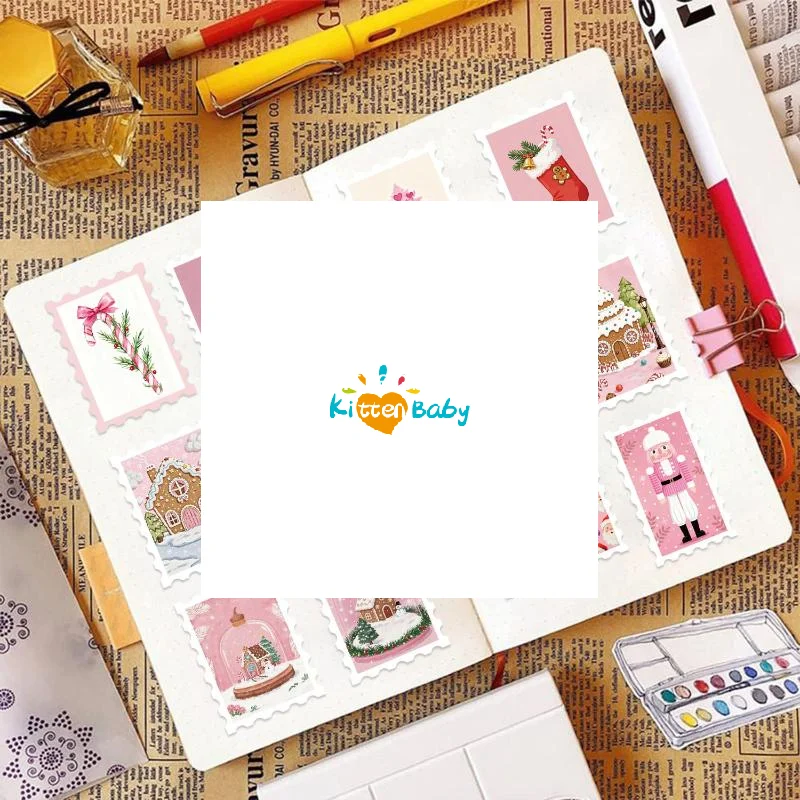 50 adesivi per timbri natalizi, decalcomanie per laptop, album, skateboard, casco, chitarra, adesivi estetici creativi fai da te