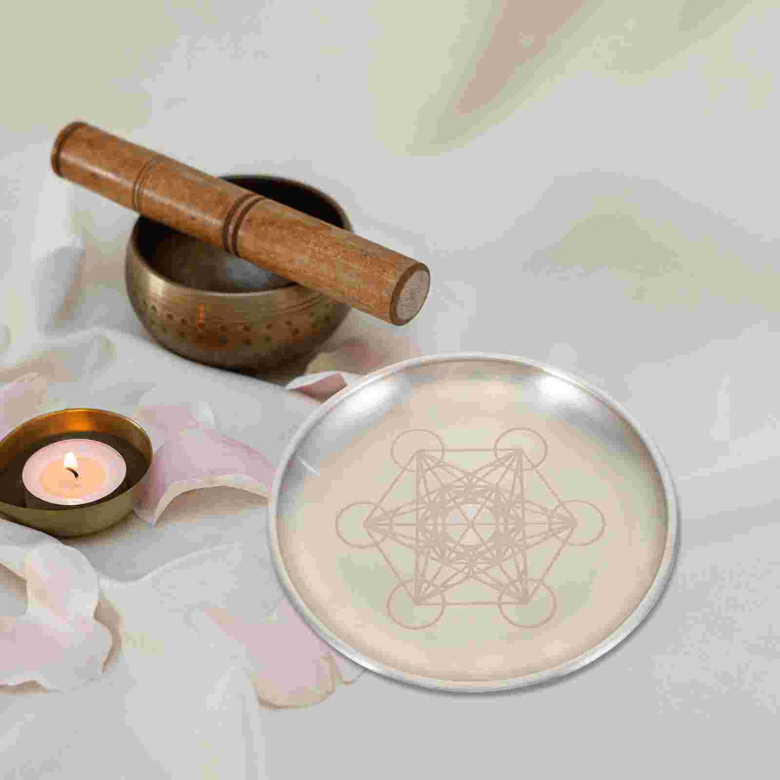 Ritual Tray Pentagram Pendant Light Tapered Candlesticks Plate Iron Holder