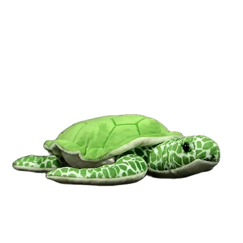 28-30cm Cute Original Super Soft Green Turtle Plush Toy  Chelonia mydas Doll Real Life Sea Animal Model For Boys Birthday Gift