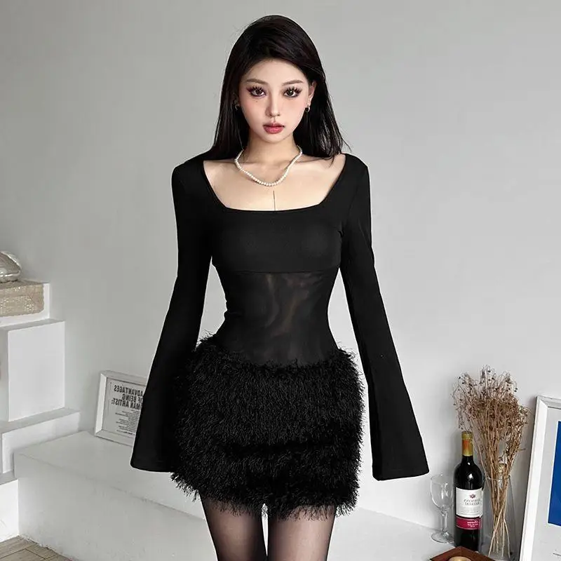 Kleider Damen Kleid Stücke Sommer Leinen Blumen Ditsy Rüschensaum Smocking Resort Bequem Schöne Atmungsaktive Trendige Strandmode