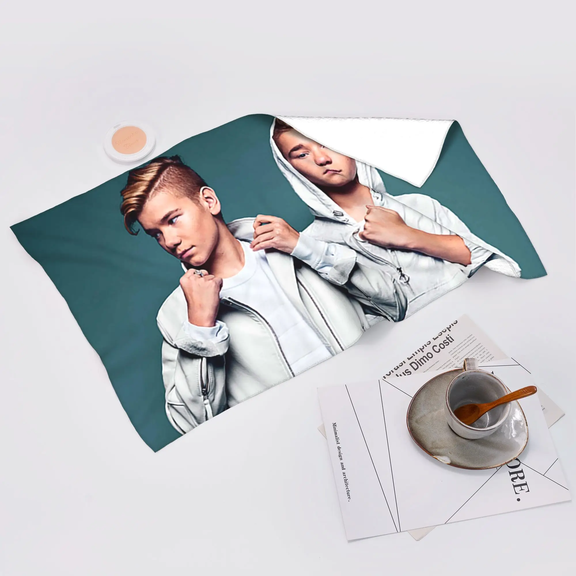 Custom Marcus And Martinus Sweden Norway Eurovision Soft Face Towel Quick Dry Pool Bath Cotton Towels Absorbent Quick