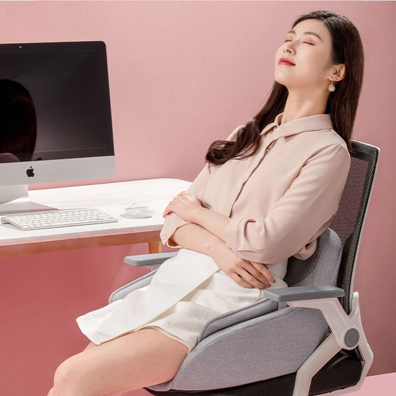 Heated Electric 3D Rolling Shiatsu Massage Cushion Body Application Back Pain Relief Rolling Chair Seat