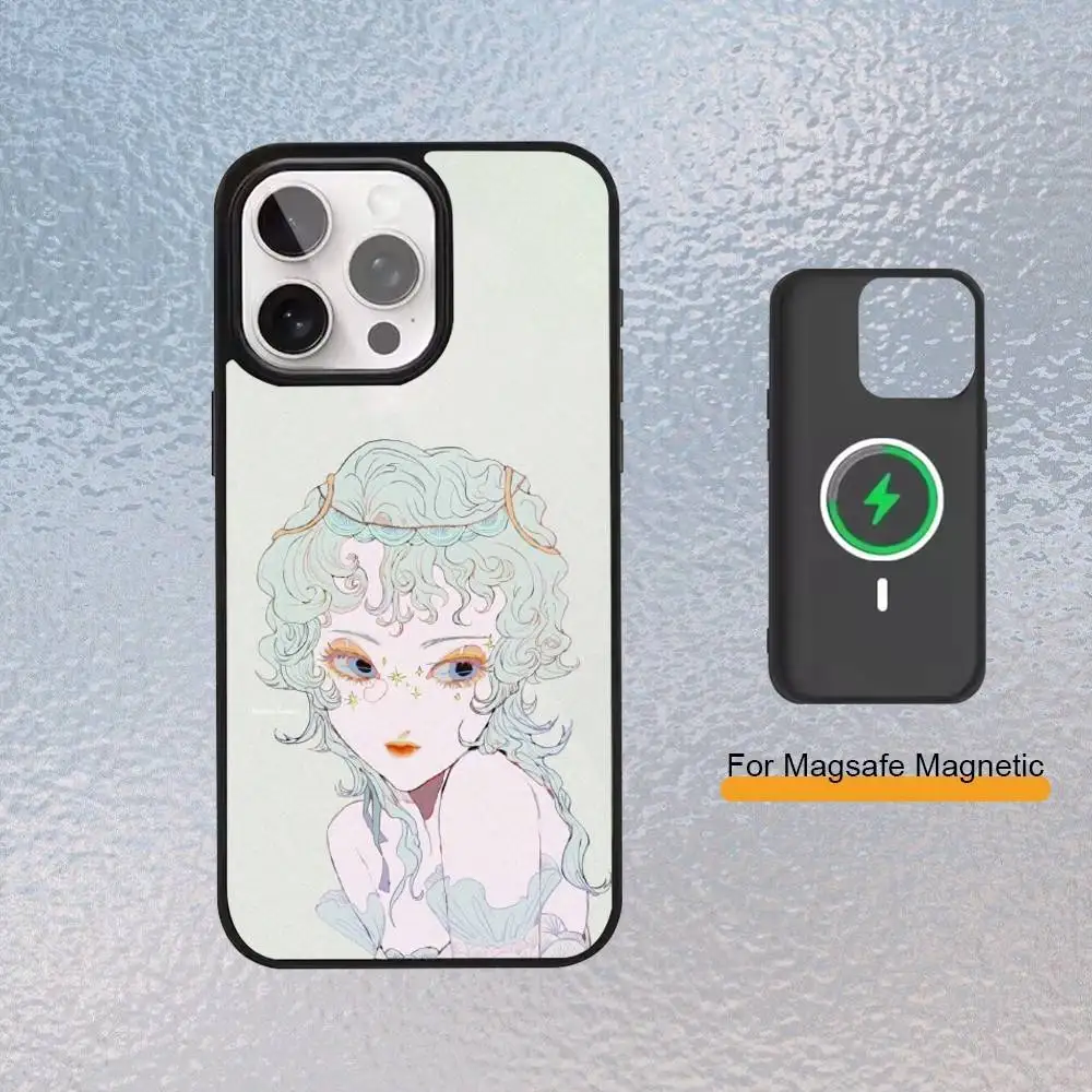 Yashiro Nanaco Phone Case for iPhone 17,16,15,14,13,12,11 Plus,Pro Max Magnetic Wireless Charging Cover