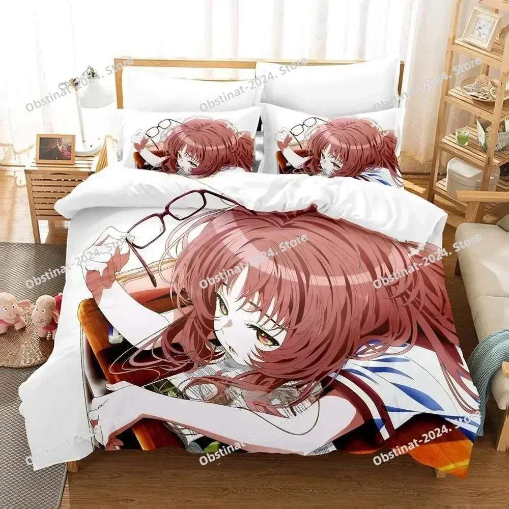 3D Kawaii The Girl I Like Forgot Her Glasses Kaede Bedding Set Cartoon Anime three-piece set Adult Kid Bedroom Duvet cover Sets