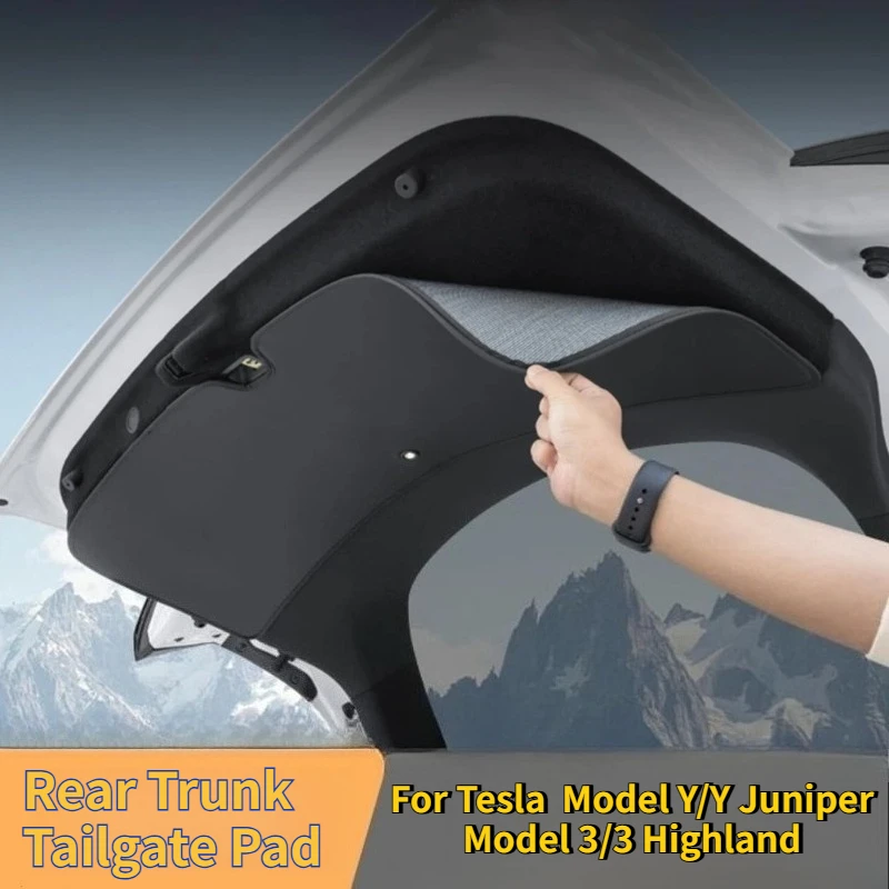 

Для Tesla Model 3 Model Y Juniper 2025 2026 Коврик в багажник из искусственной кожи Коврик для багажника Фетровая защитная накладка Премиум Коврики для багажника Аксессуары