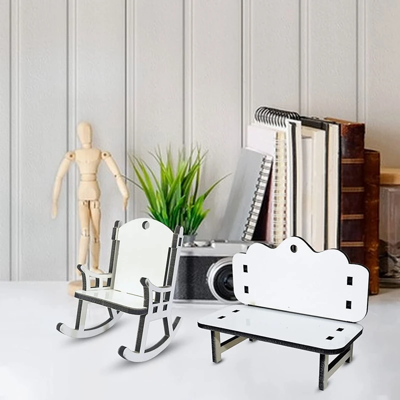 8 Pcs Sublimation Blank Beach Chair Decor Double-Sided Sublimation Beach Blanks Chair Ornament