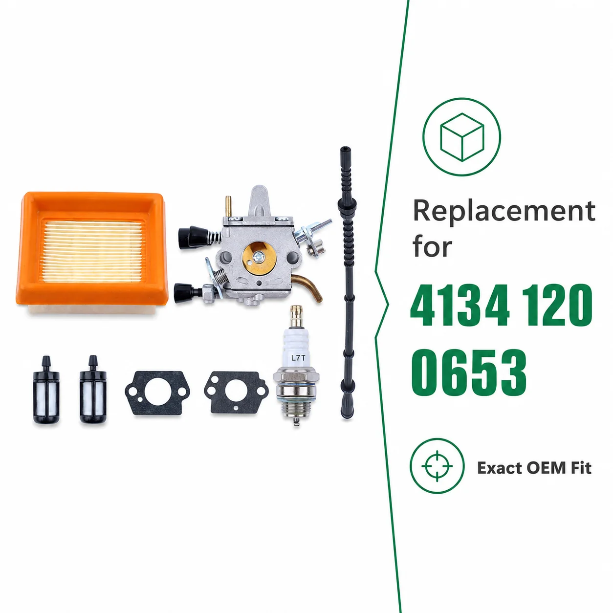 Kraftstofffilter-Überholungskit für Stihl FS250 FS300 FS350 Trimmer und Weedeater Teile ersetzt 4128 358 0800 4134 141 0300 Zündkerze