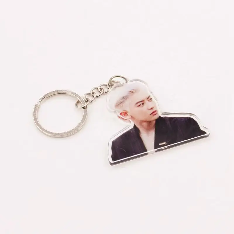 EXO Idol صور المفاتيح مزدوجة الوجهين الاكريليك K-Pop مروحة البضائع تحصيل EXO-L حقيبة سحر SEHUN BAEKHYUN SUHO CHANYEOL CHEN #3